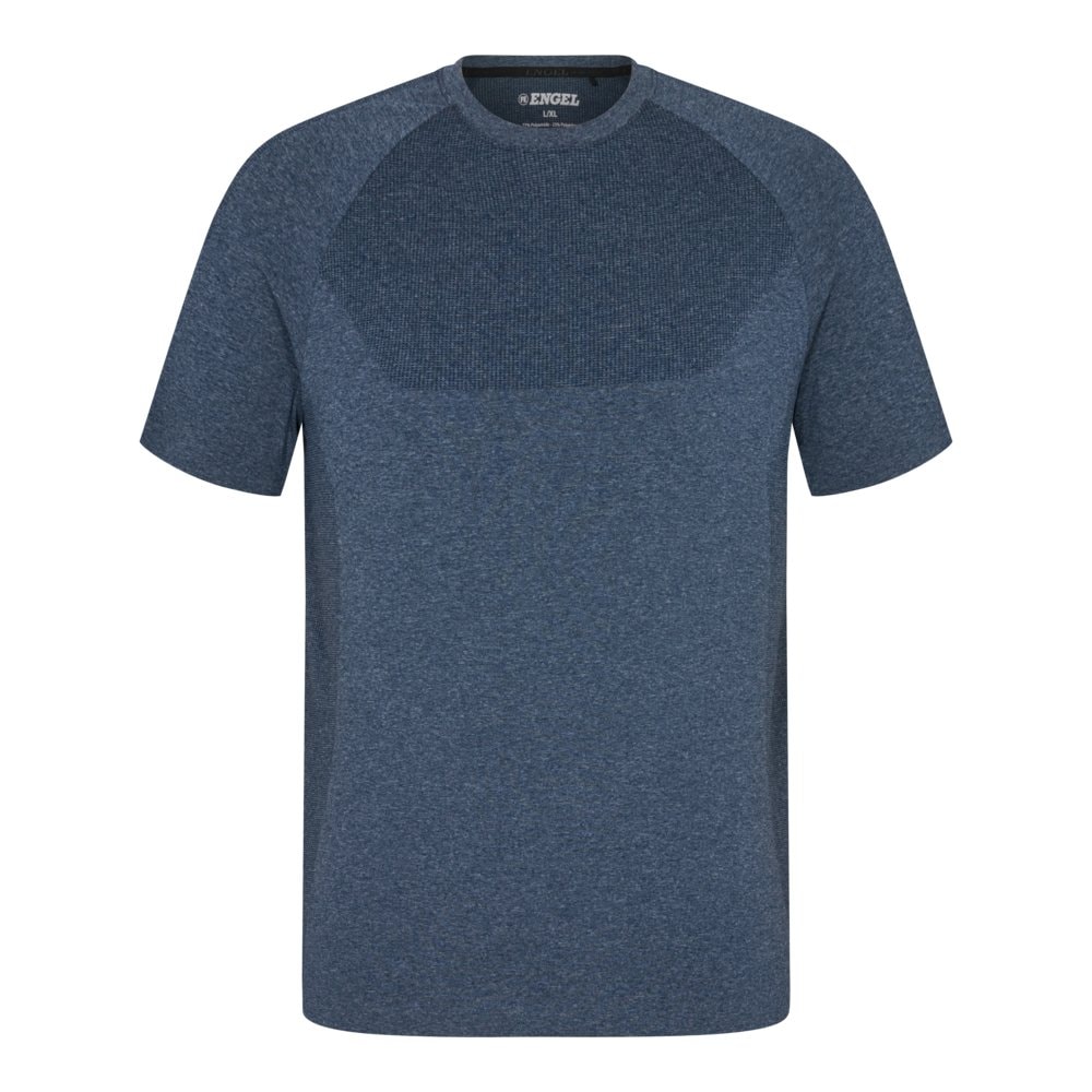 Engel X-treme t-shirt sømløs blue ink melange