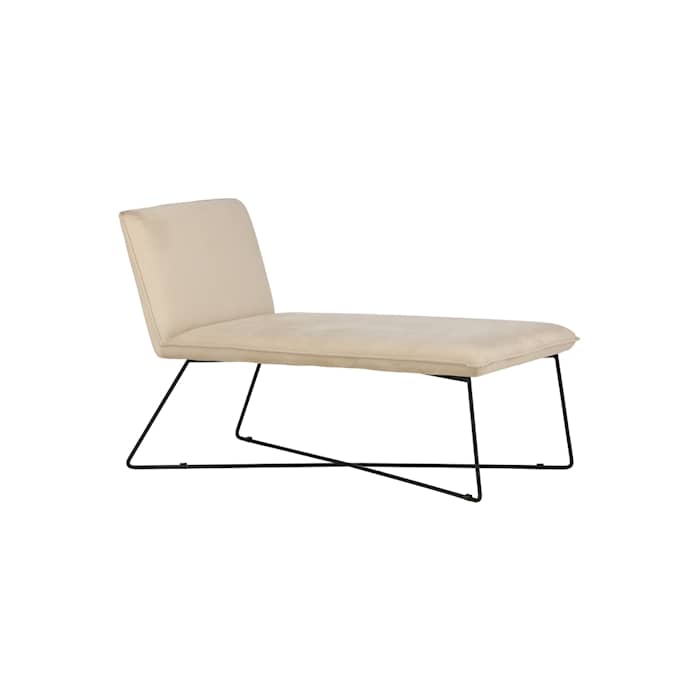 Venture Design X-lounge daybed i sort/beige velour