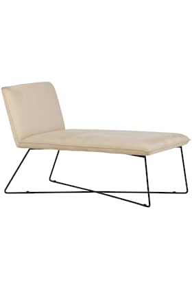 Venture Design X-lounge daybed i sort/beige velour