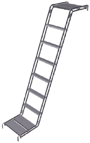 Jumbo trappe 1,6 meter højde 2 meter Varmgalvaniseret 26GS1111