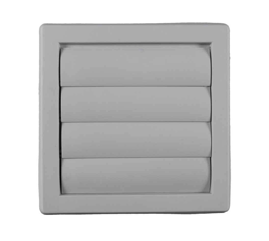 DUKA Lamelventil type 75 Grå 150x150 mm