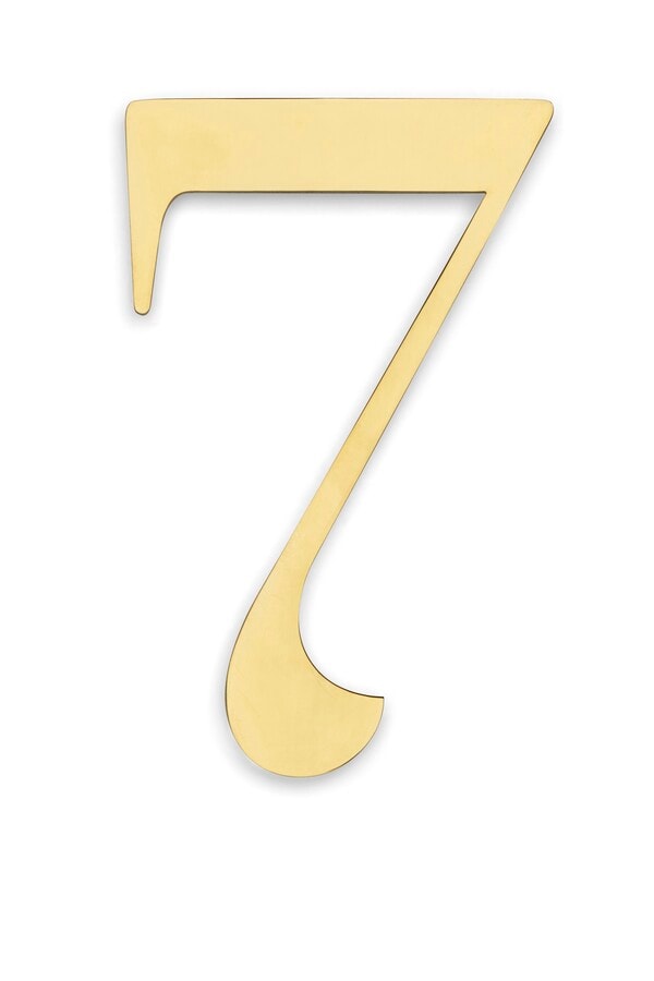 Husnummer nr 0 century messing