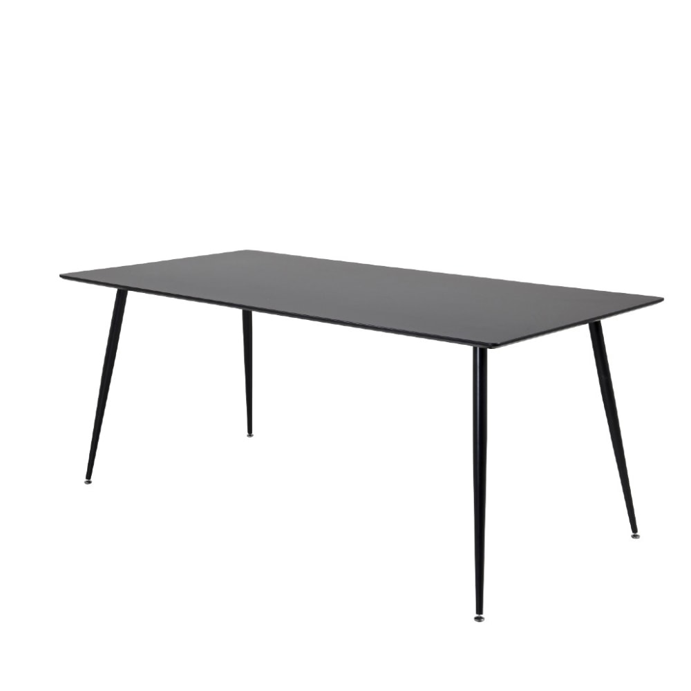 Venture Design Silar spisebord i sort og sort melamin 180 x 90 cm