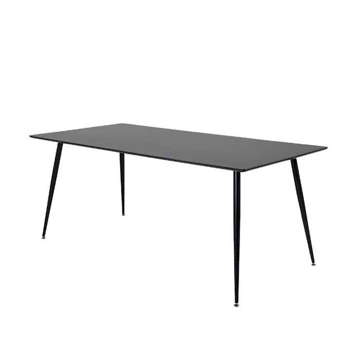 Venture Design Silar spisebord i sort og sort melamin 180 x 90 cm