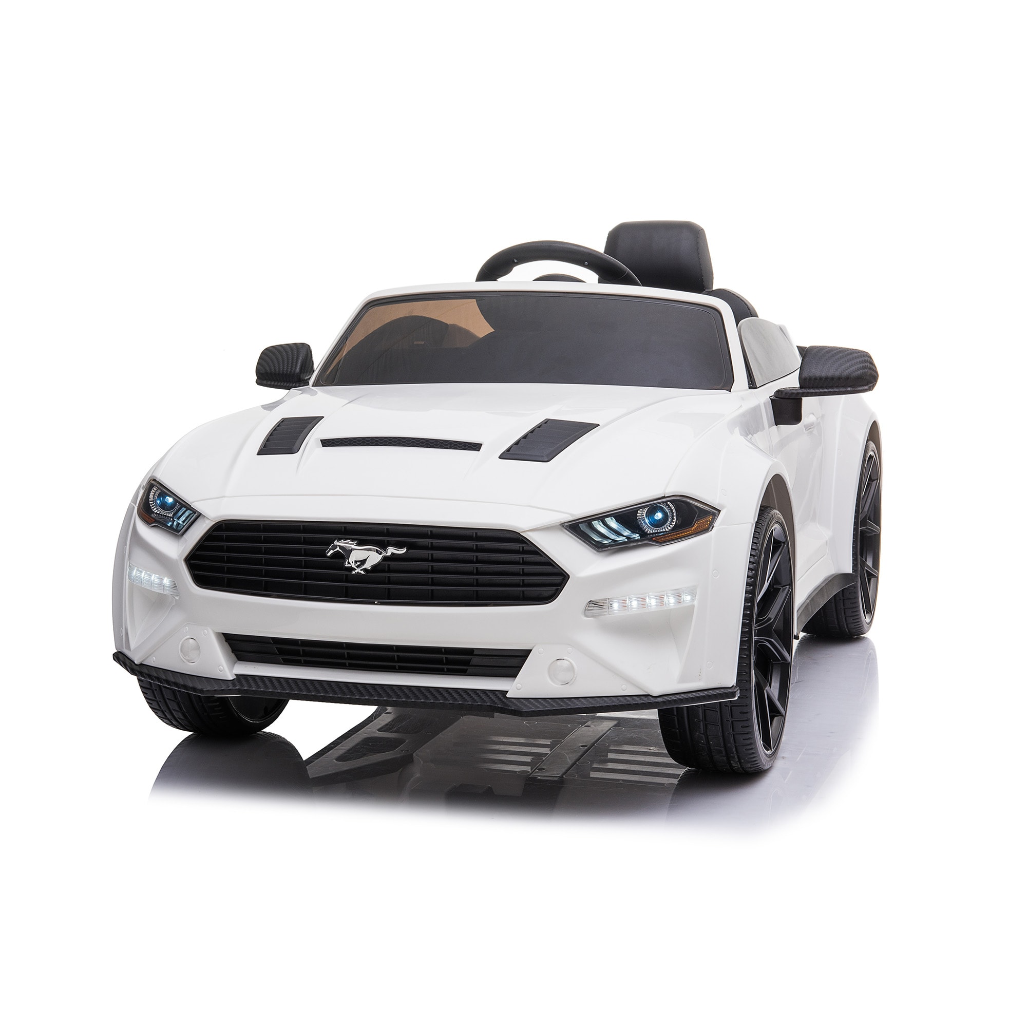 Nordic Play Ford Mustang elbil 2 x 12V batteri, 24V output EVA hjul, PU lædersæde