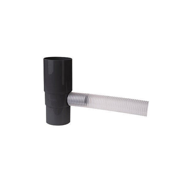 Plastmo vandudtag med flexslange 75 mm grafit | Tagrender | Tagmaterialer