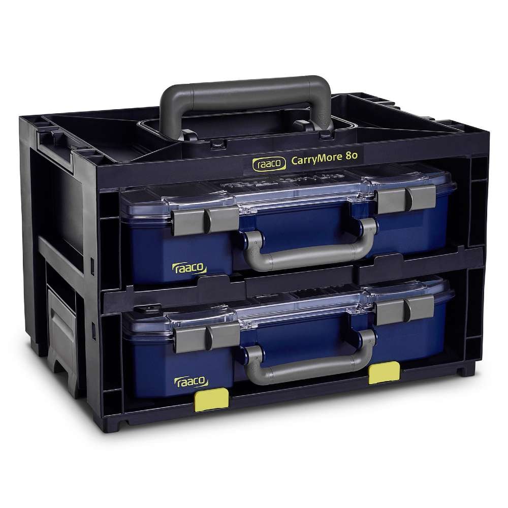 Raaco CarryMore 80 transportkasse inkl. 2 stk CarryLite 80 4x8-9 sortimentsæsker