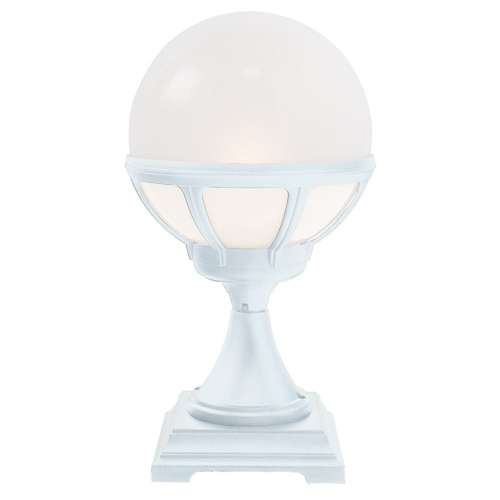 Norlys Bologna stolpelampe hvid opal E27 IP54