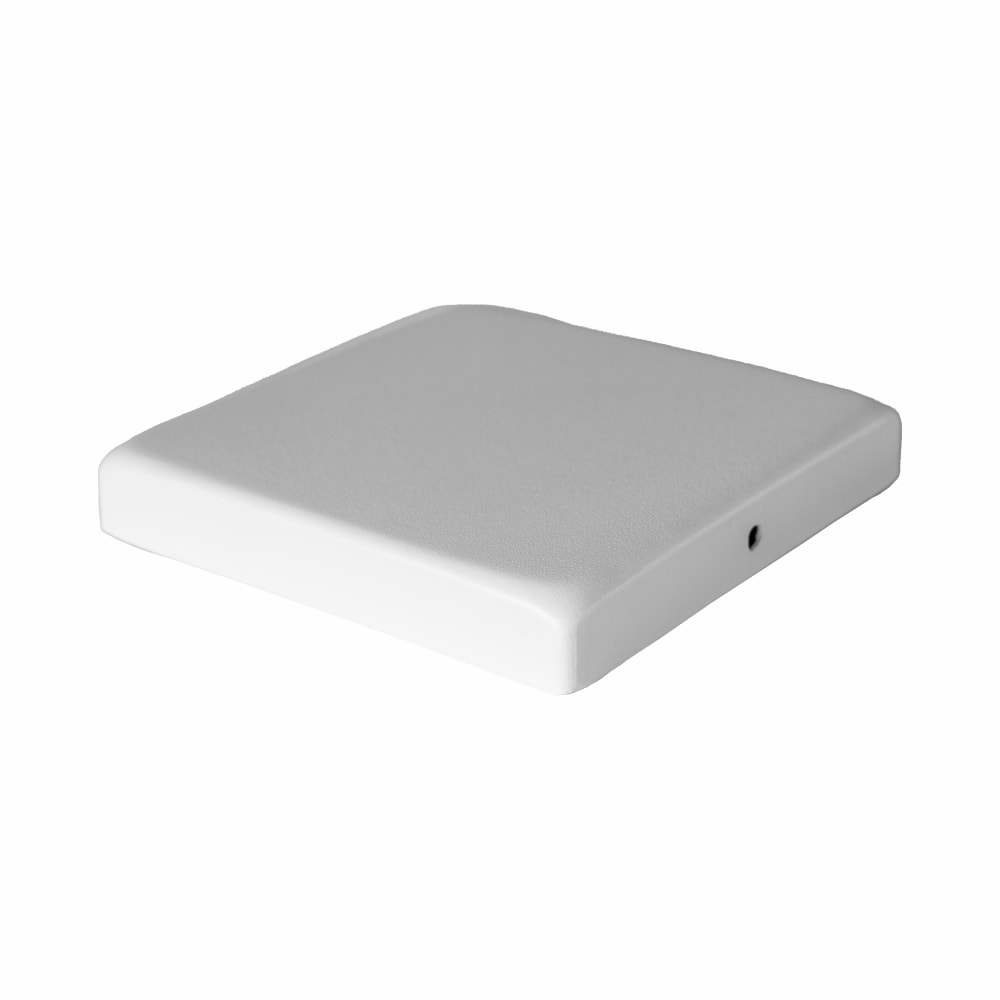 Plus Classic stolpeafdækning i hvid RAL 9010 inkl. skruer 91 x 91 mm