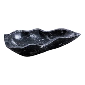GemLook GL431 håndlavet håndvask i sort fossil marmor oval 53 x 37 cm