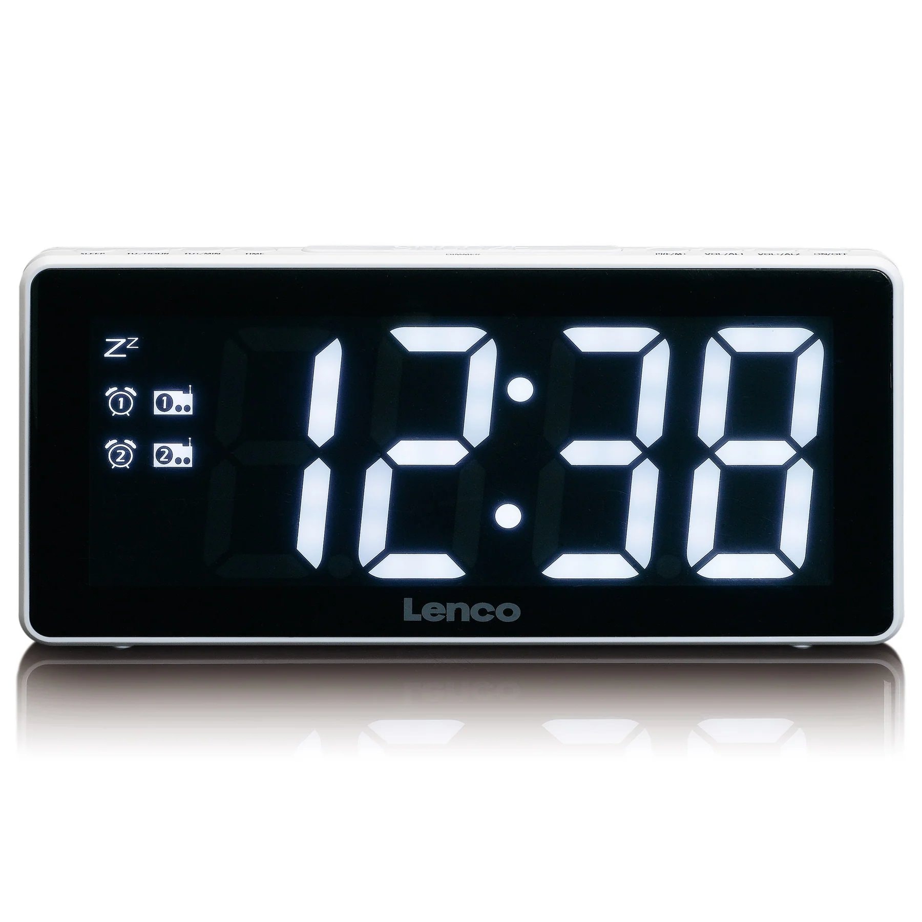 Lenco CR-30WH clockradio med display