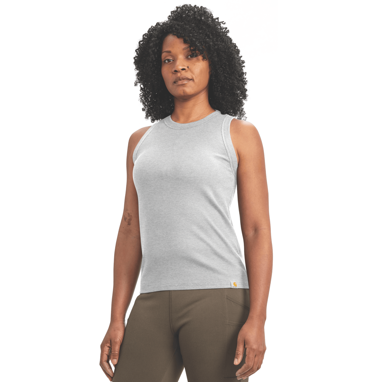 Carhartt TENCEL™ Fiber Series Fitted Ribbed Tank Women Heather Gray XL