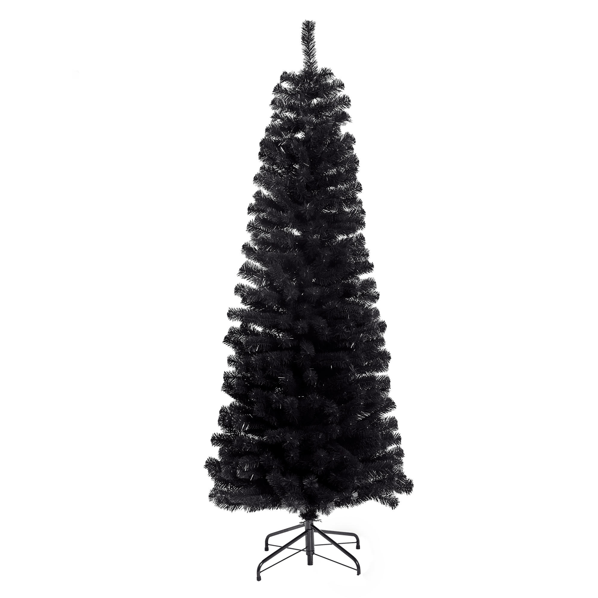 Nordic Winter Bling kunstigt juletræ smalt sort PVC klasse C 180 x 68 cm