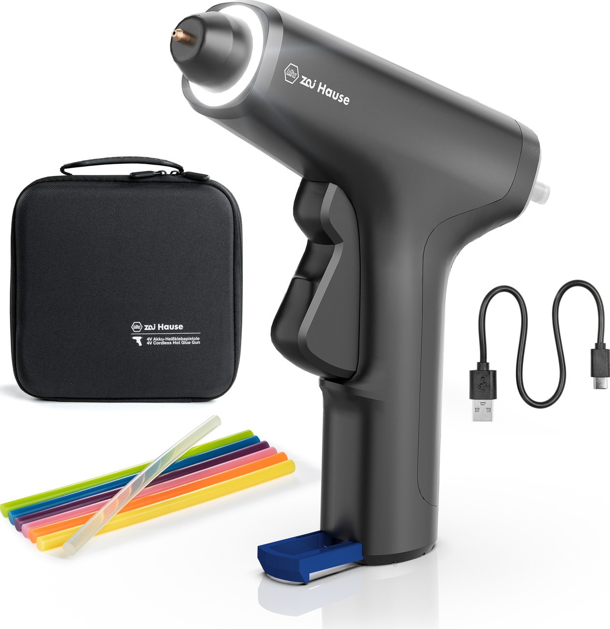 Wiha Zai Hause trådløs limpistol med integreret støtte inkl. lim