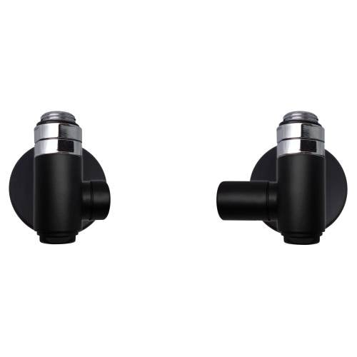 Kriss Corner Combi manuelt vinkelventilsæt i matsort, fremløb højre