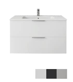 Hafa Shape vaskeskab i grå med 2 skuffer 100 cm