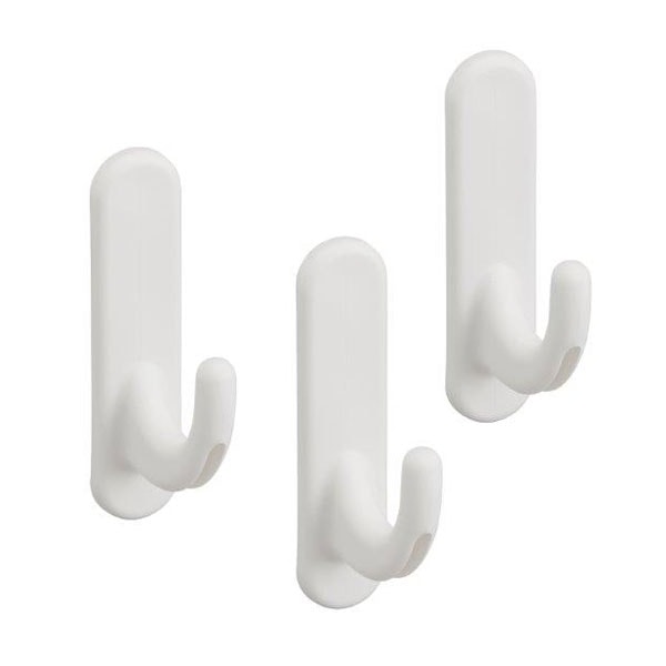 Elfa Utility buet krog i hvid til tavle. Pakke med 3 stk.