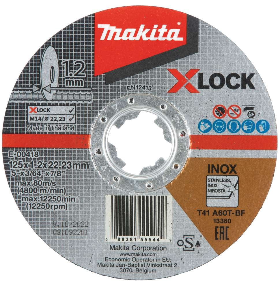 Makita SKÆREKIVE X-LOCK 125X1,2X22,23MM X-LOCK