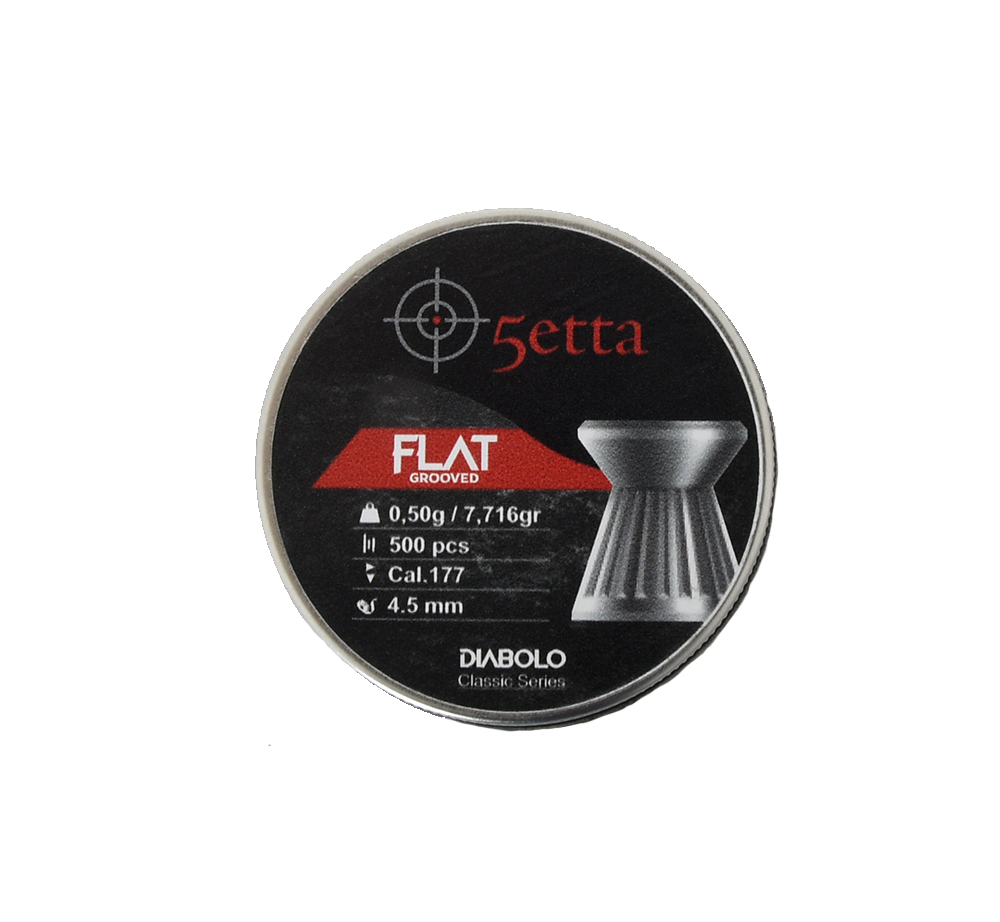 5etta Airgun Kugler Flat Groved 4,5 mm 0,5 g / 7,71 gr 500 stk.