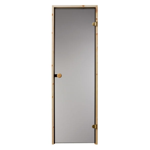 Swedoor Easy Saunadør m/ 8 mm glas, rullelås & karm Dørplade: 52,5x194 cm (6x20 )