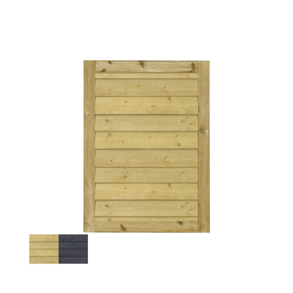 Plus Klink enkeltlåge vendbar 100 x 125 cm i grundmalet sort