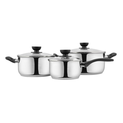 Day grydesæt med låg rustfri 1,6-5,2L 6 dele