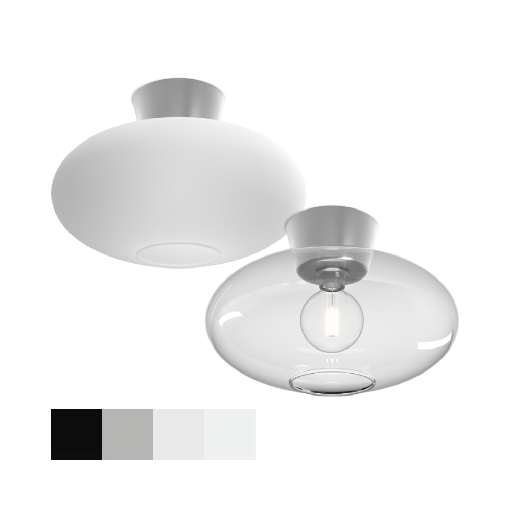 Belid Bullo XL plafond oxid/opal E27 Ø38 cm H25,6 cm
