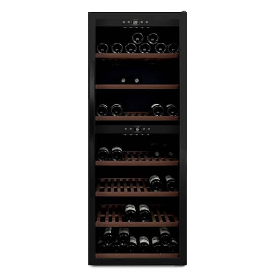 mQuvée WineExpert 126 Fullglass Black vinkøleskab 2 zoner til 126 flasker