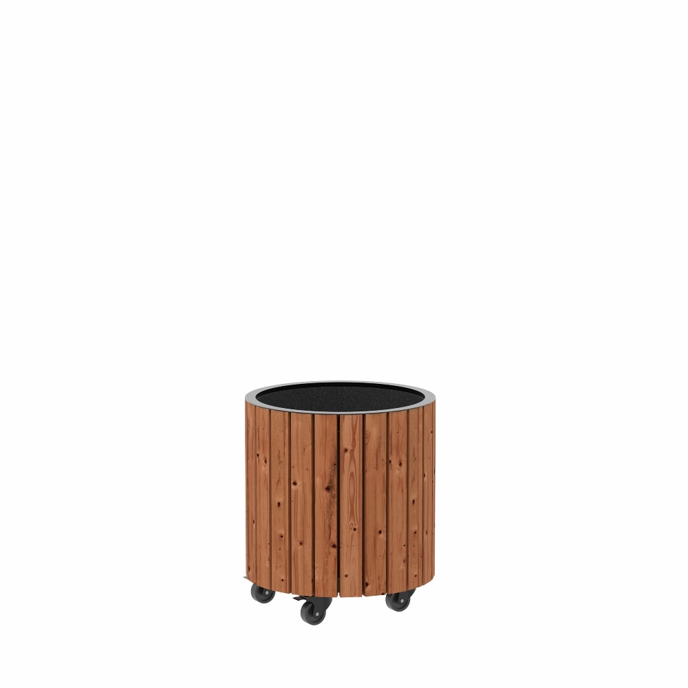 Plus Circle plantekasse i ThermoWood inkl. hjul