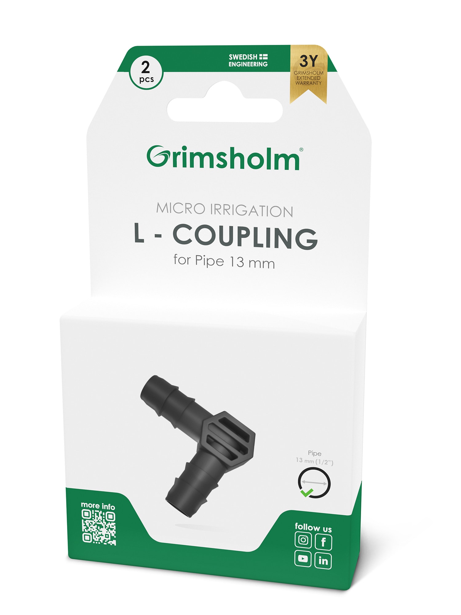 Grimsholm L-kobling 13 mm