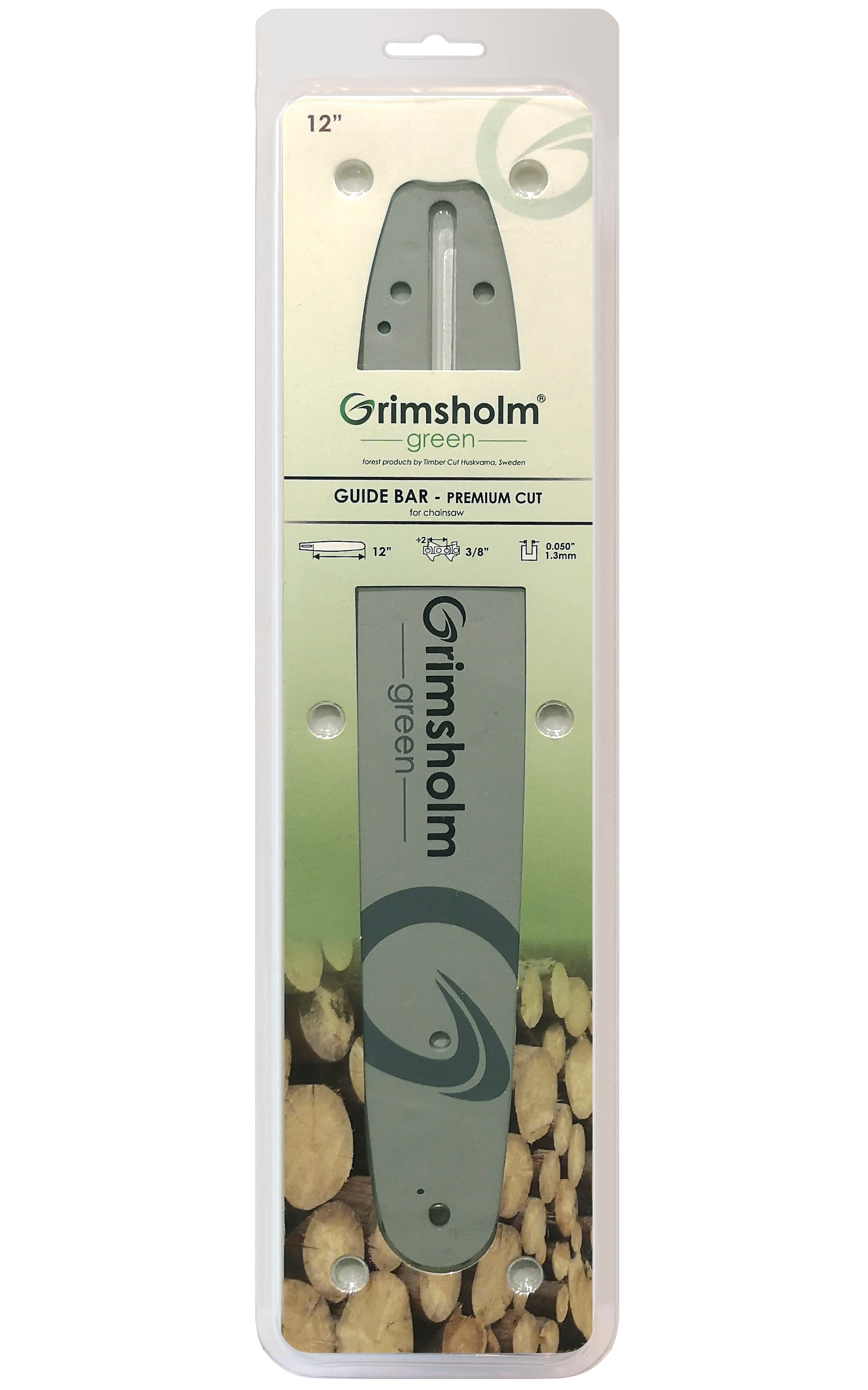 Grimsholm 12" 3/8" 1,3 mm Premium Cut Motorsavssværd