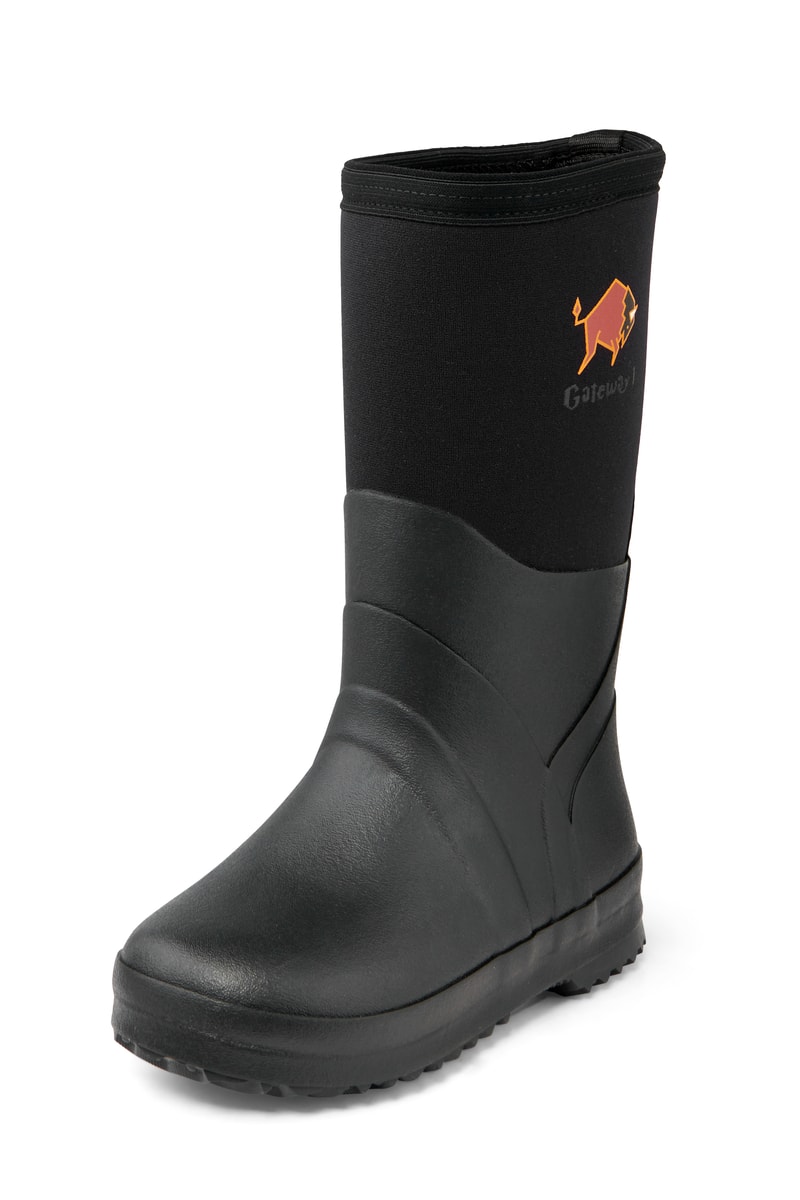 Gateway1 Wetland Master 12" 7mm Rubber Boots Kids Black 30