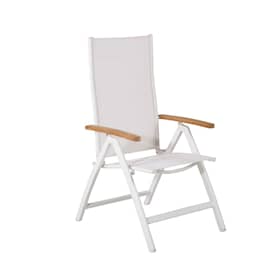 Venture Design Panama Light 5-pos stol i hvid alu med hvid tekstil