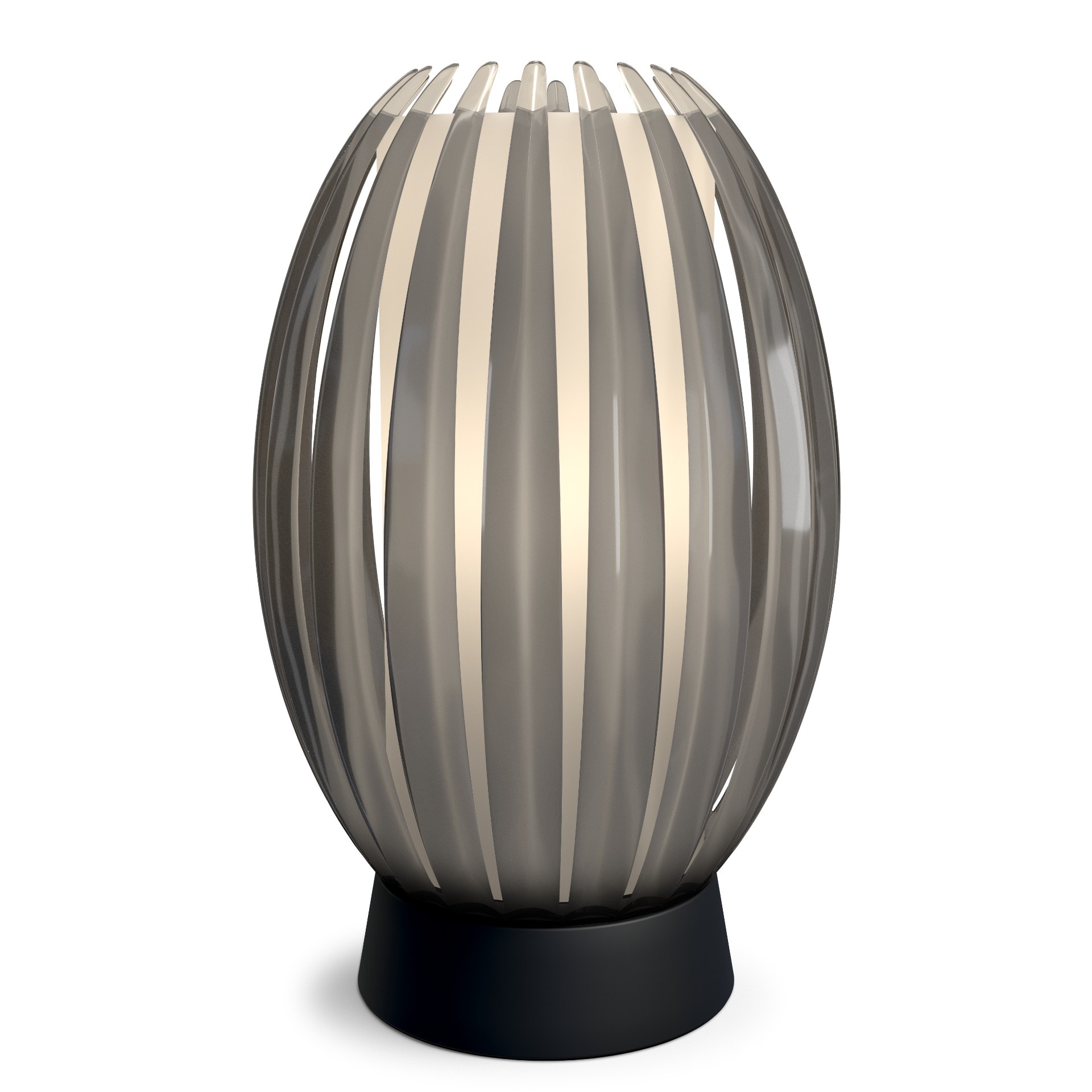 Herstal Tentacle M bordlampe i sort/røgfarvet E27 Ø21 cm