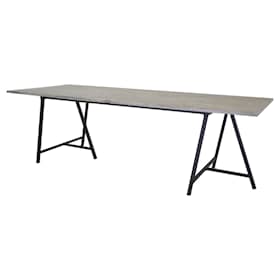 Venture Design Jepara spisebord i sort og grå teaktræ 250 x 100 cm