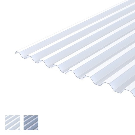 Plastmo trapez ecolite tagplader klar 109x300 cm til terrasse, carport og udhus