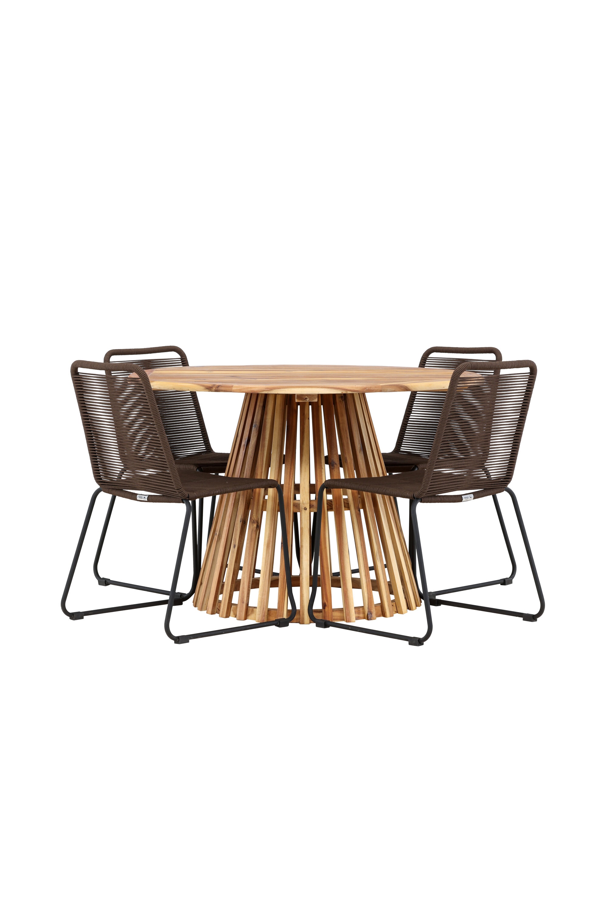 Venture Design Lumpur & Lindos møbelsæt med bord og 4 stole i alu/sort