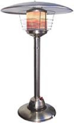 Gas terrassevarmer bordmodel i rustfri stål.