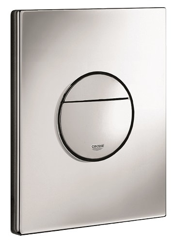 Grohe Nova Cosmopolitan betjeningsplade i kromtil Grohe cisterne.