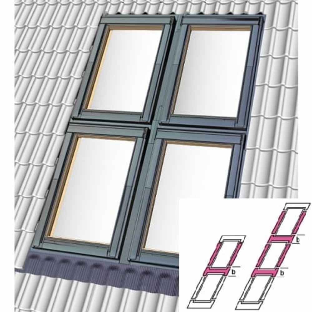 Velux Kombiinddækning EKW 0007E (Over EDW) Prof. tagmateriale SK08 114x140 cm