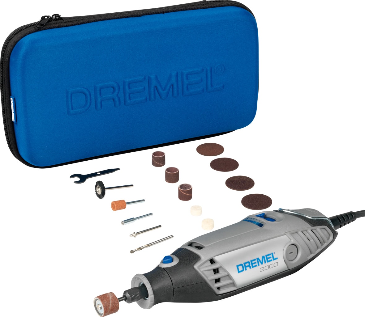 Dremel multiværktøj 3000-15 med EZ tvist nose cap med 15 dele tilbehør