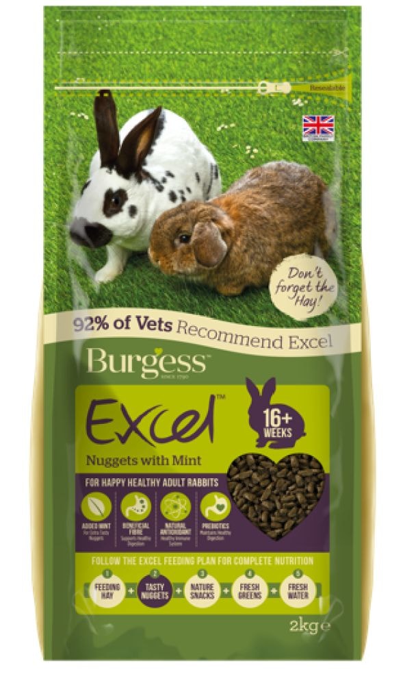 Burgess Excel Rabbit Adult fuldfoder til kaniner 10 kg