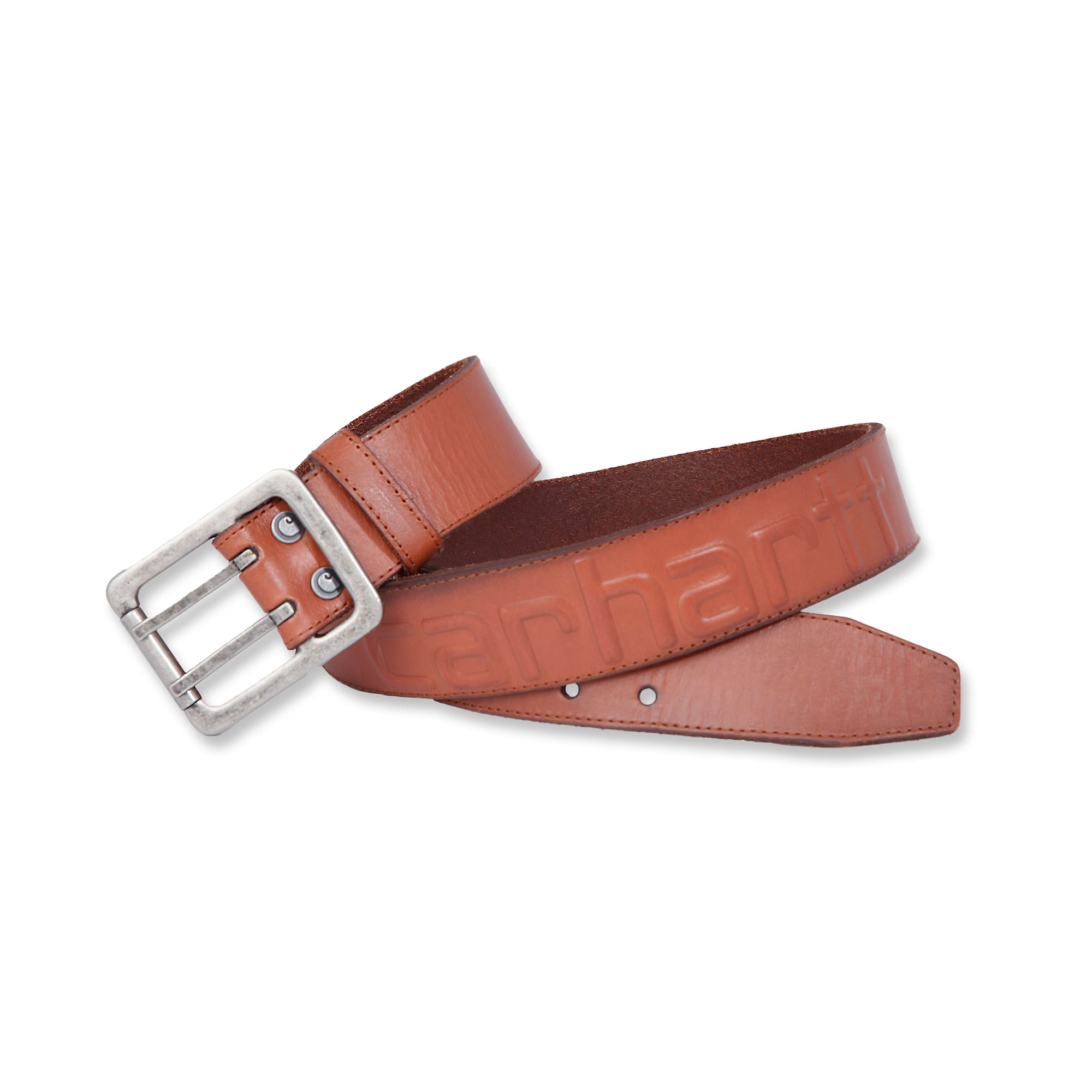 Carhartt Logo Leather Belt Mens Carhartt® Brown W34