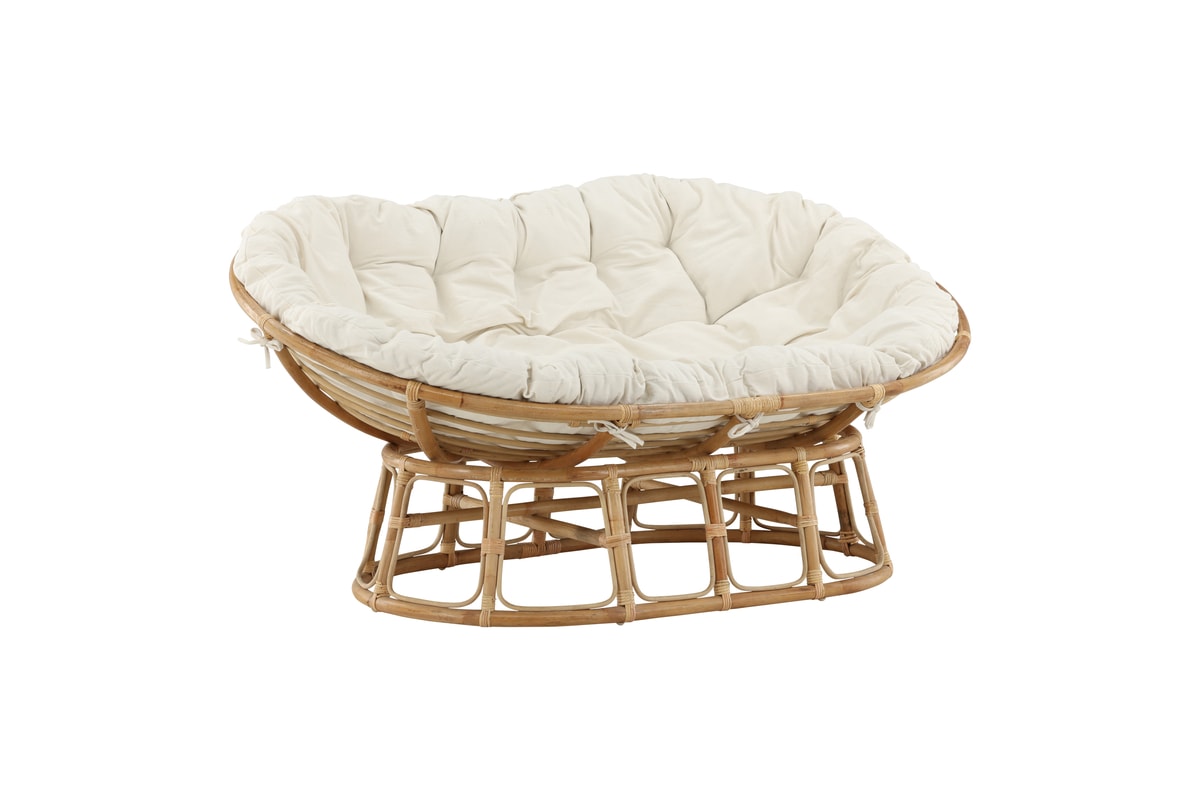 Venture Design Mamasan Love Seat loungesofa i offwhite/natur