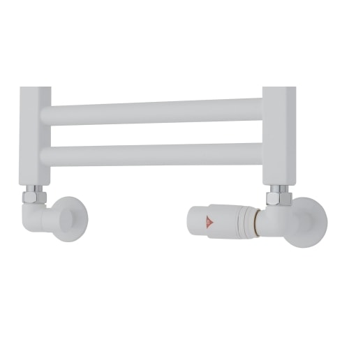 TVS returventilsæt vinkel i hvid, retur venstre