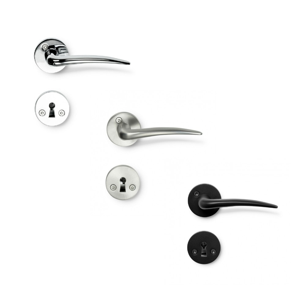 Beslag Design Skagen dørgreb krom inkl. nøgleplade