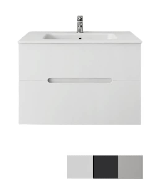 Hafa Sun Compact vaskeskab i hvid med 2 skuffer og integreret greb 60 cm