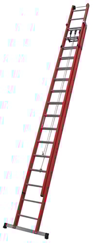 Jumbo glasfiber hejsestige. 6,10 m 48,5 cm bred.2 delt. 2 x 12 trin 41GHS2600