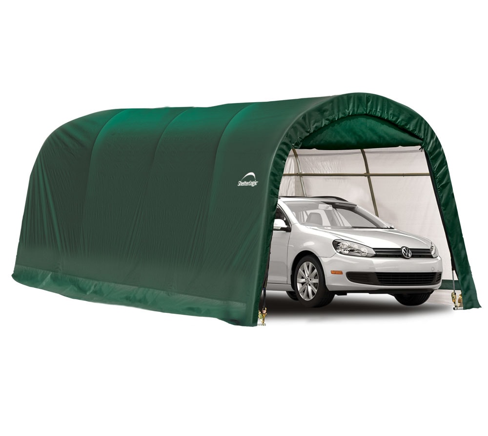 ShelterLogic Garage-in-a-Box opbevaringstelt/garagetelt grøn 18,3 m2