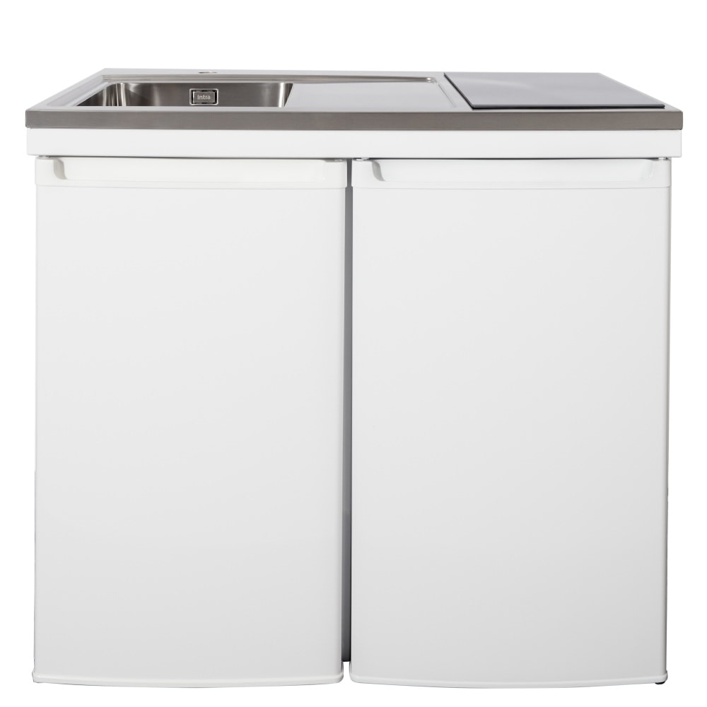 Juvel Culina minikøkken hvid med kølefrys, kogeplade og vask th. 120 cm